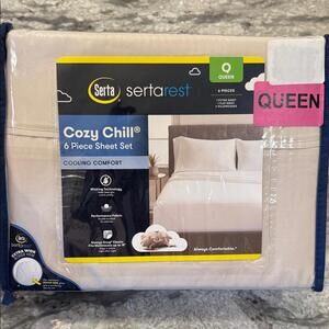 New Serta Cozy Chill Mattress 6 Piece Set- Queen